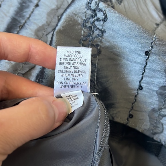 Cherokee | Size 12 Charcoal Gray and Silver Sequined Dress - Picture 12 of 16